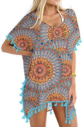 Image of Yincro Women's Chiffon Swimsuit Beach Bathing Suit Cover Ups for Swimwear