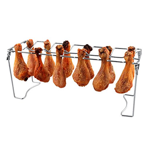 Dangrill Chicken-Wings Grill-Halter Ständer BBQ Smoker Hähnchen-Griller Hähnchenbräter Rack Cover