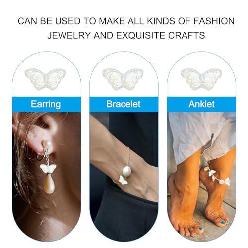 Cuentas de mariposa de cristal para hacer joyas, pulseras y collares artesanales 7