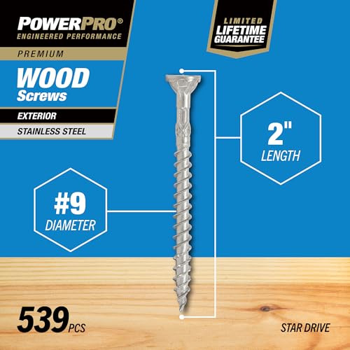 Vis extérieur tout usage Power Pro pour stopper le desserrage des bois - 8