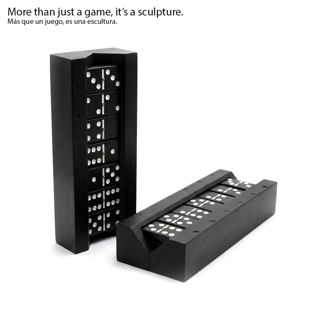 Design unique | Ensemble de dominos pour adultes 4 étagères/plateaux en bois | Ensemble de voyage portable double 6 dominos | Lot de 4 supports de dalles | Ensemble de dominos de 28 carreaux pour jeux