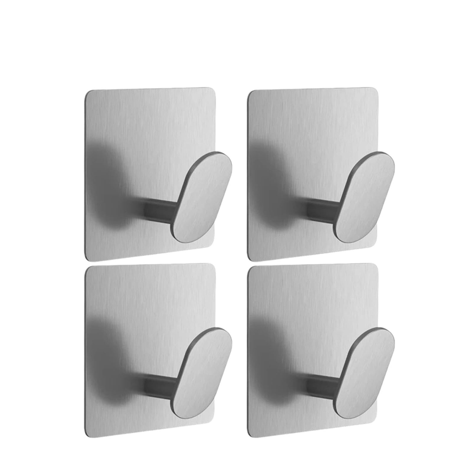 Zguouzantye Sliver-4Pcs 1/4Pcs Stainless Steel Adhesive Robe Hooks