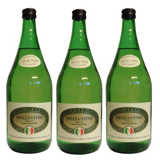 Frizzantino bianco dolce Gualtieri Dell`Emilia IGT 3 x 1,50 L - Vino Frizzante - Weißer Süßer Perlwein 7,5% Vol. aus Italien