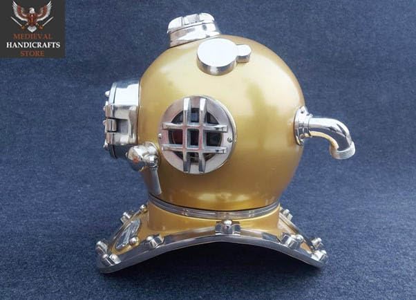 Medieval HANDICRAFTS Store 18" Scuba Diving Helmet | Office Decorative, Home Decorative Deep Sea Mark V Divers Helmet