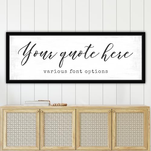 Custom Wall Art Canvas Personalized Quotes for Living Room or