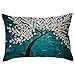 Funda de cojín Ronamick, 30 cm x 50 cm, rectangular, gran árbol, estampado multicolor, transpirable, diseño estampado