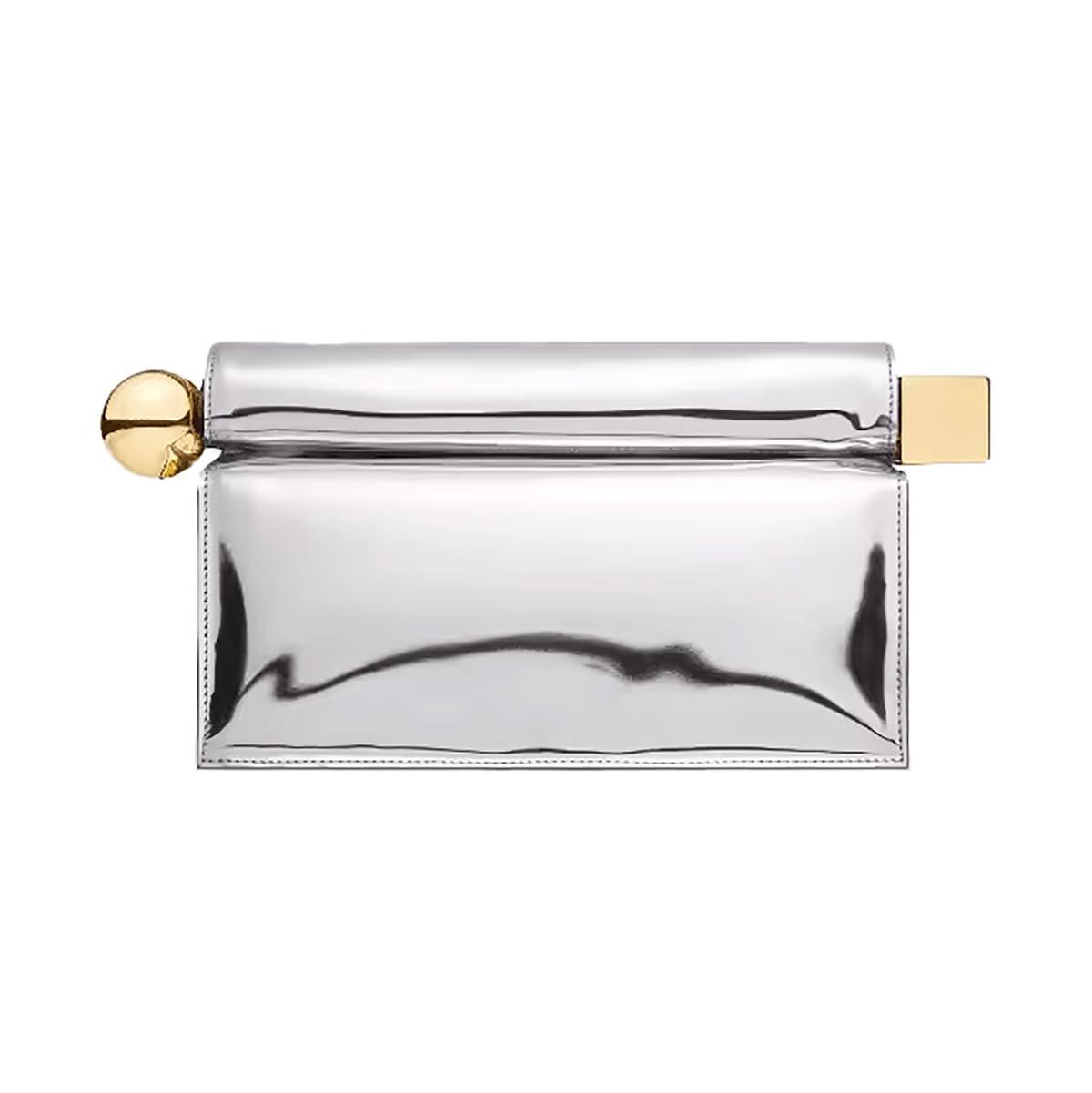 Trendige Clutch aus PU-Leder für Damen, vielseitig, faltbar, Abendtasche, Metall-Dekoration, Crossbody für Bankett, Party