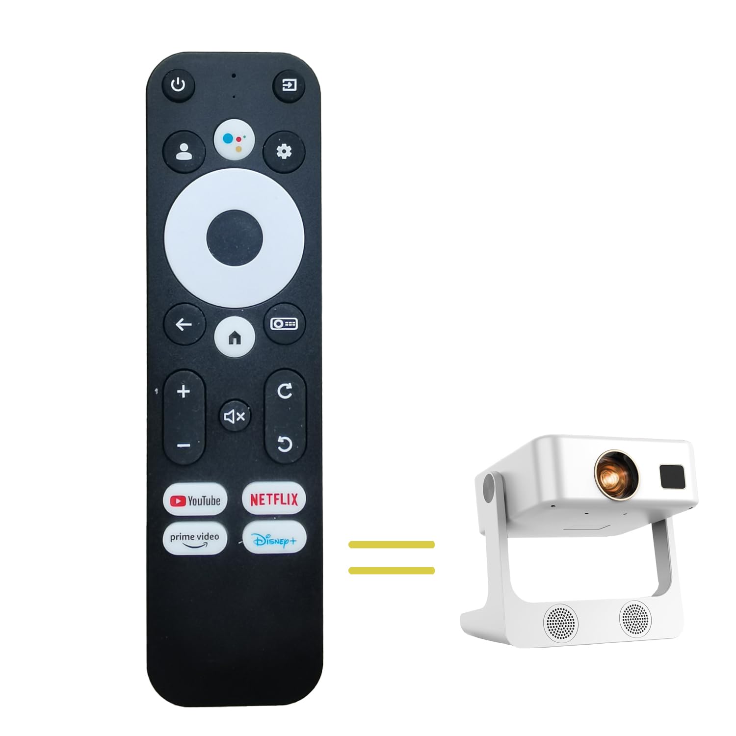 RUOYINKE Voice Remote Control Compatible for Sovboi S61Pro Home Full HD 1080P Mini Projector