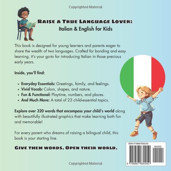 Learn Italian for Kids: Italian-English Bilingual Language Learning Book For Babies, Toddlers, & Children | First Italian Words & Vocabulary Picture ... | Over 320 Child-Essential Words & 23 Topics - Image 2