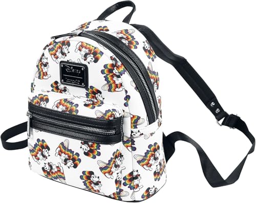 Loungefly Disney Mickey Mouse Rainbow Womens Double Strap Shoulder Bag Purse