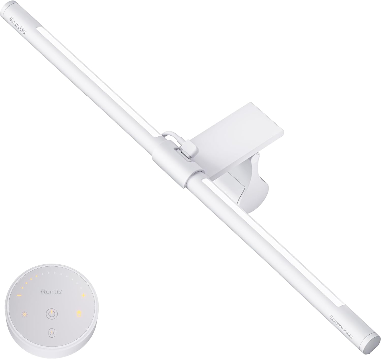 Quntis USB Lampada Monitor Bianca con Telecomando e Retroilluminazione 40CM, Luce Monitor con 72+40 LEDs Protezione Occhi