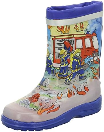 Bottes De Pluie Beck Fire Pour Garçon - Motif Pompier, Antidérapantes, étanches