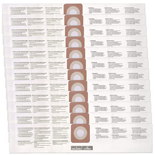 12 Pack Fine Dust Collection Bags Replacement for Craftsman 4 Gallon Shop Vac and Dewalt DXV04T 4 Gal Vacuum Bags, Part# CMXZVBE43270 CMXEVBE17612