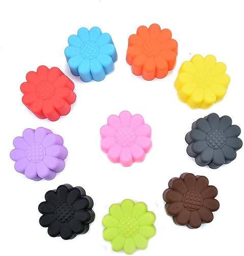 Molde de silicona para hornear taza de galleta de 2.0 pulgadas, molde para hornear, molde para hacer jabón de gelatina de pudín de chocolate, 10 uds disponible en Yaxa Peru