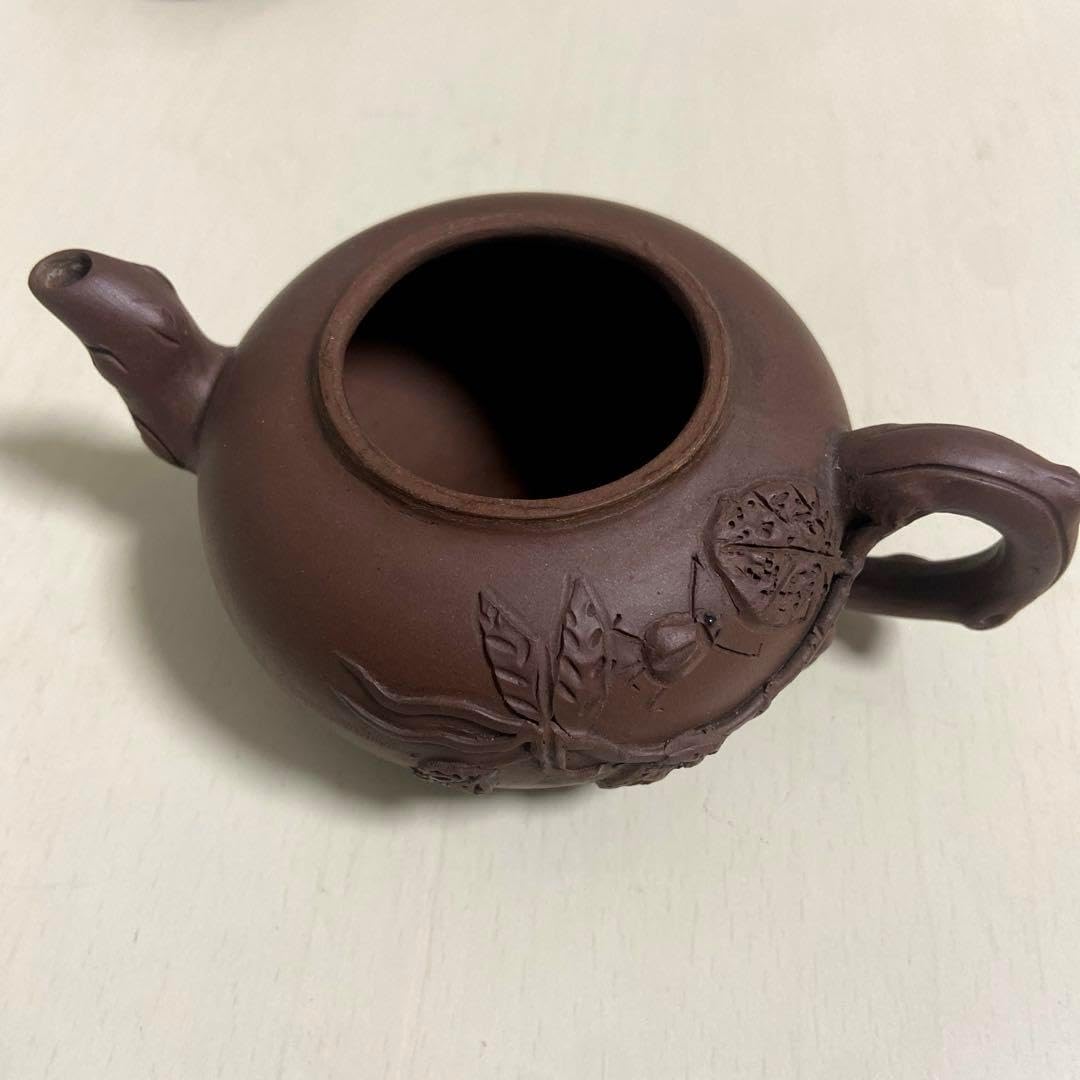 格安，最新作】 煎茶道具 中国宜興 中国 急須 朱泥 紫砂 水平 小振