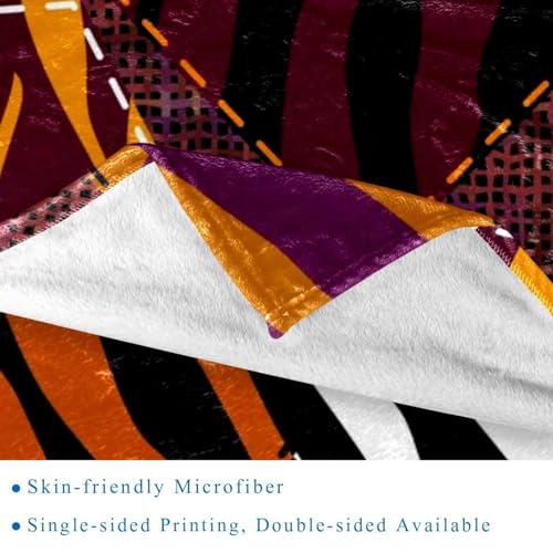 Couverture douce texture peau de zèbre en microfibre de qualité