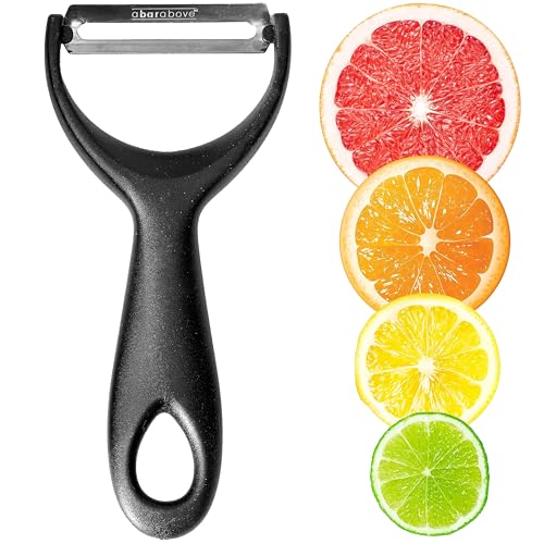 A Bar Above Gold Citrus Peeler, Stainless Steel Fruit Peeler for Garnishes and Cocktail Twists, Comfortable Grip Peeling Tool for Oranges, Lemons, Limes, Bartender Accessory, Kitchen Essentials, Gold