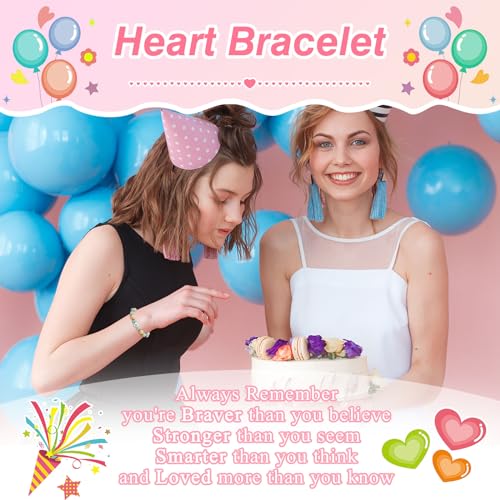 6-18 Year Old Girl Birthday Sweet Number Heart Bracelet Gifts for Daughter/Granddaughter/Niece/Friends3