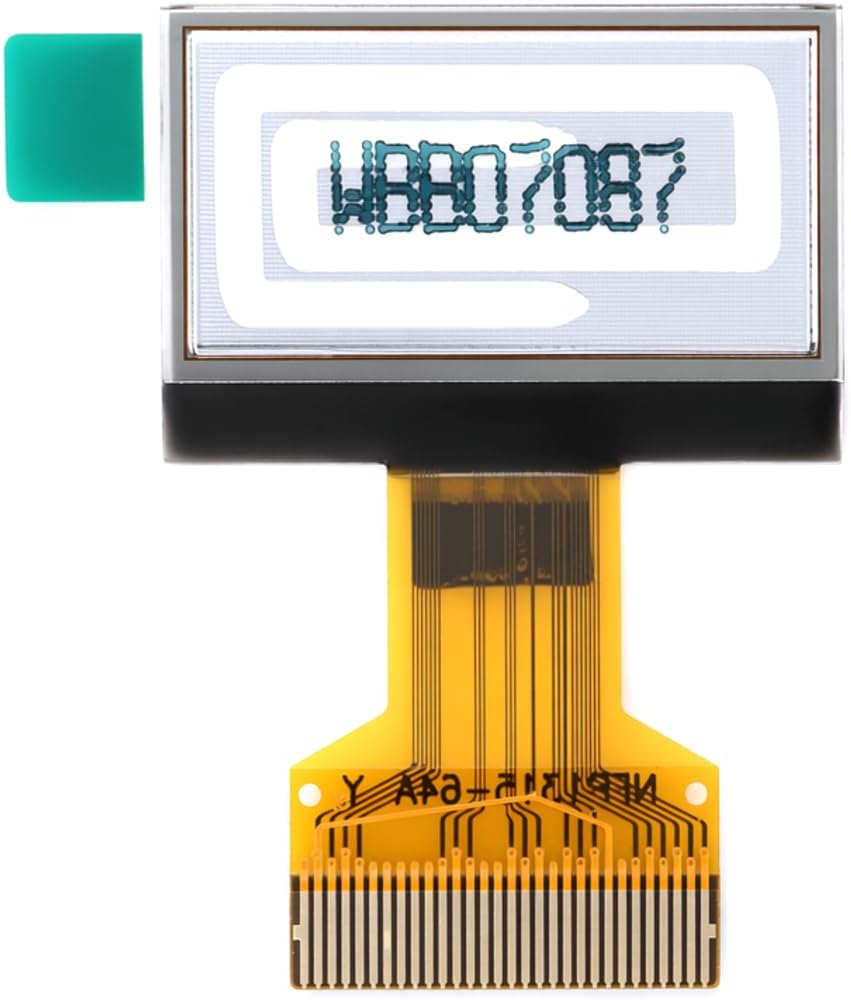 2Pcs 0.96" OLED Display SSD1315 Serial 128x64 White 30-Pin Short Flex Cable