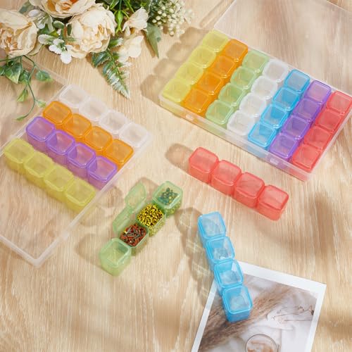 Boîte de rangement pour perles avec 112 compartiments colorés WEBEEDY - 6
