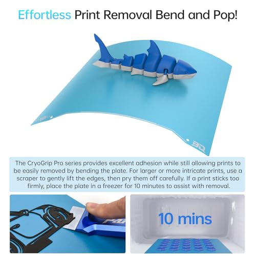 Image of BIQU CryoGrip Pro Frostbite for Ender-3 /V3 /Pro /V2 /V2 Neo /Ender-5 /K1C /K1 235x235mm Cold Build Plate Room Temperature Print Double Sided Removable Surface Platform