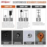 Hi-Spec Schraubenausdreher Set mit Bohrersets, für beschädigte Schrauben – Ansicht 6