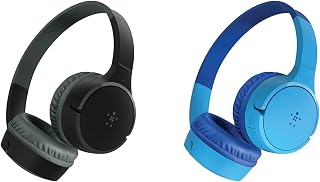 Belkin SoundForm Mini Kids Wireless Headphones with Built in Microphone, On Ear Headsets Girls and Boys For Online Learning, School, Travel Compatible with iPhones, iPads, Galaxy and more - Twin Pack