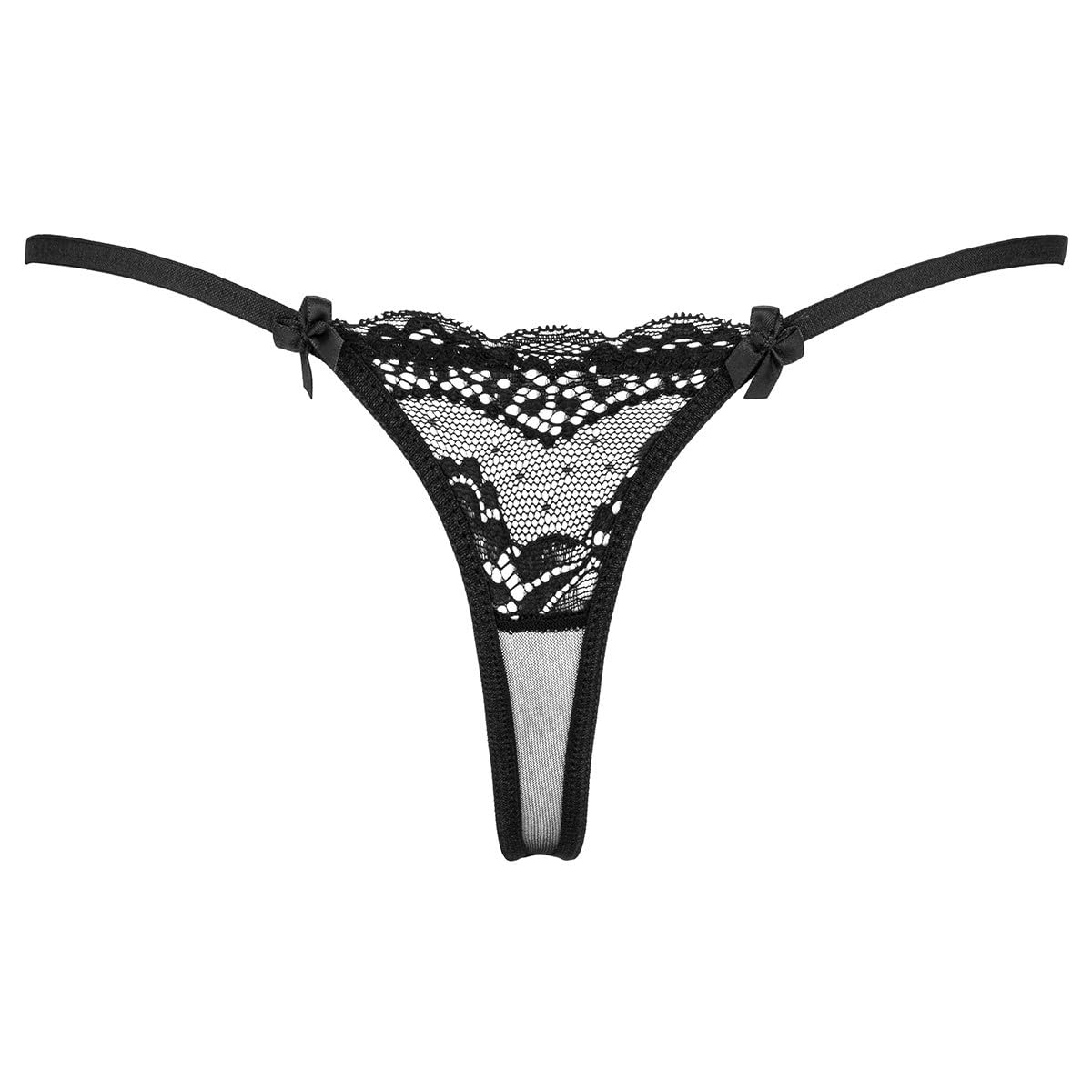 KOTEK Perizoma nero beige con pizzo perizoma con motivo floreale elastico S M L XL