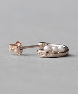 ete パールツイストフープピアス　ピンクゴールド ete ピアス パール ツイスト フープピアス レディース