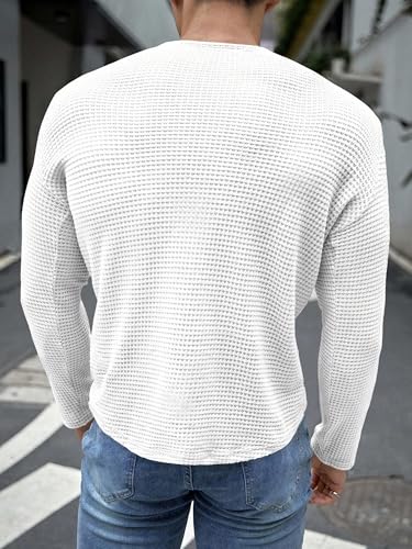 Image of Noble Monk Men Cotton Blend Regular Fit Relax Fit Full Sleeve Solid T-Shirt |Round Neck Full Sleeve t Shirts