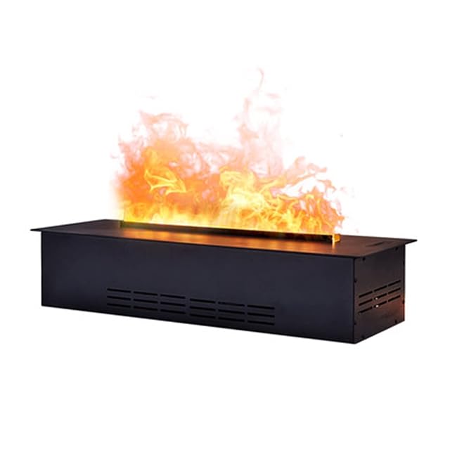 3D Simulation Flame Electric Fireplace Recessed Electric Fireplace Stove with Remote Control Home Decorative Fireplace Metal Panel Home