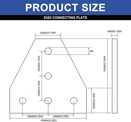 Miniatura 170 de 10 unids 2020 placa de extrusión de aluminio conector esquina L soporte 8020 V ranura hardware ranura T accesorios con tuercas en T y tornillos