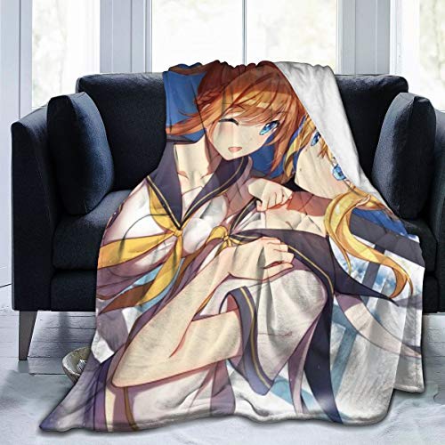 Tezukaosamu BLACK-246 Azur Lane Anime Throw Blanket Flannel Fleece Blanket 80"" X60 cover
