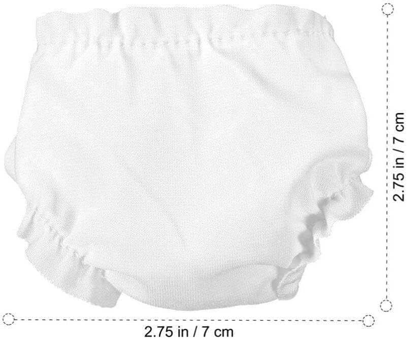 NUOBESTY Adjustable Doll Underpants 6-Pack Baby Doll Underwear Soft Cloth Reusable Diapers for 12 Inch Dolls Pretend Play Accessories