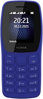 Nokia 105 Classic | Dual SIM Keypad Phone with Built-in UPI Payments, Long-Lasting Battery, Wireless FM Radio | No Charger in-Box | Blue
