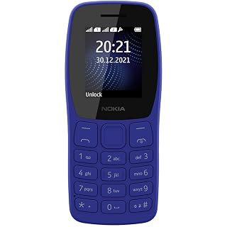 Nokia 105 Classic | Dual SIM Keypad Phone with Built-in UPI Payments, Long-Lasting Battery, Wireless FM Radio, Charger in-Box | Blue