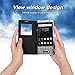 BlackBerry Keyone Window case,Feitenn® PU Leather Flip Wallet Case with View Window Sleep Wake UP Stand Holder Magnetic Closure TPU Slim Leather Case for BlackBerry Keyone Mercury DTEK70 (Black)