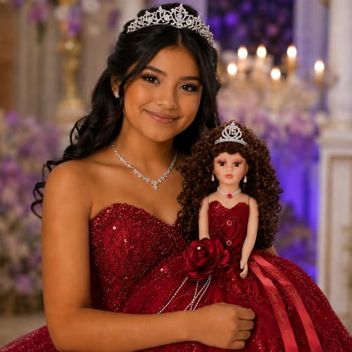 Muñeca Quinceañera Última con Vestido Sombrilla 18" miniatura 2