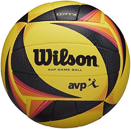 WILSON AVP OPTX Game Volleyball - Official Size, Yellow/Black