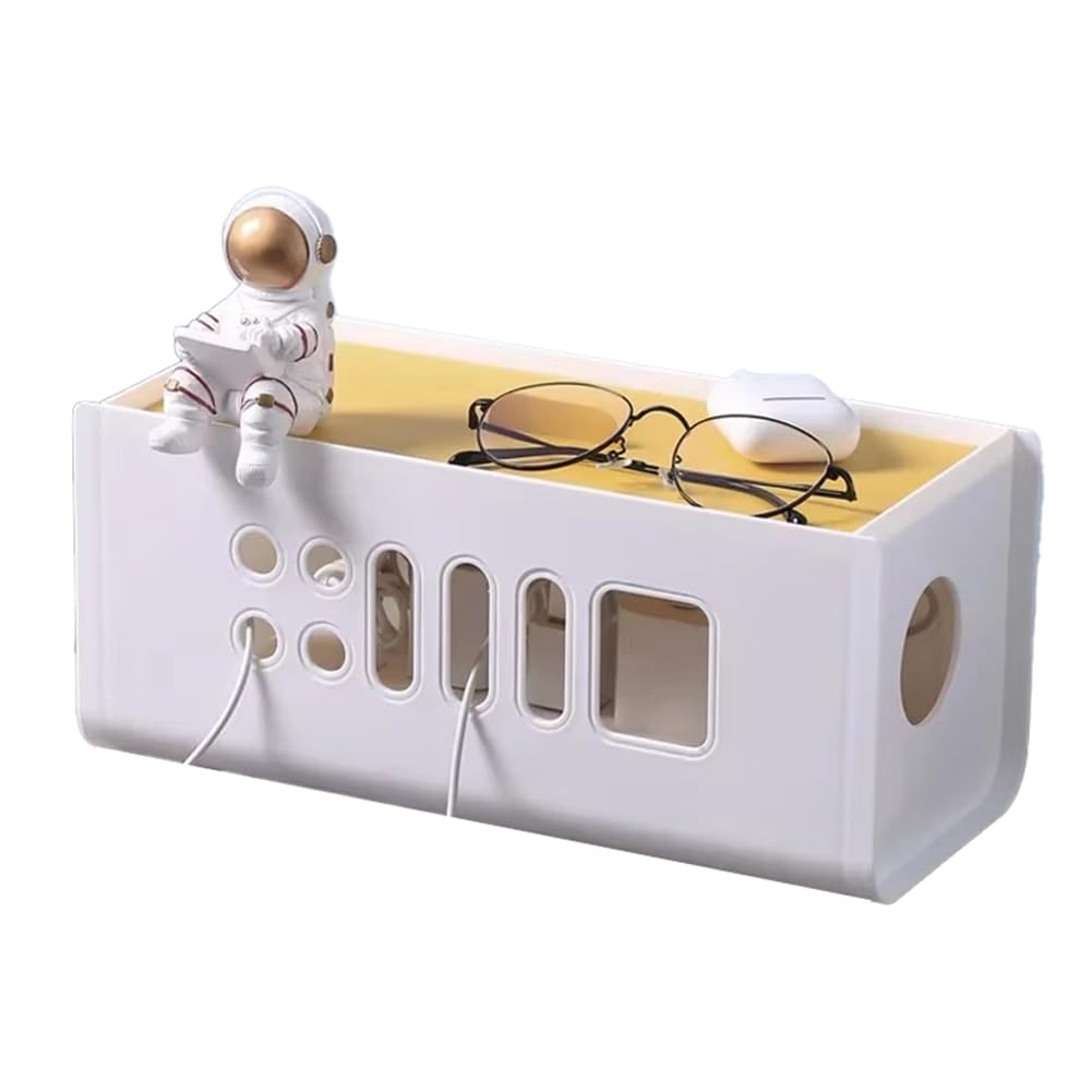 Littimoon Cable Organizer Box for Desk - Electric Socket Storage, Power Cord Holder, Desktop Plug-in Board Management B