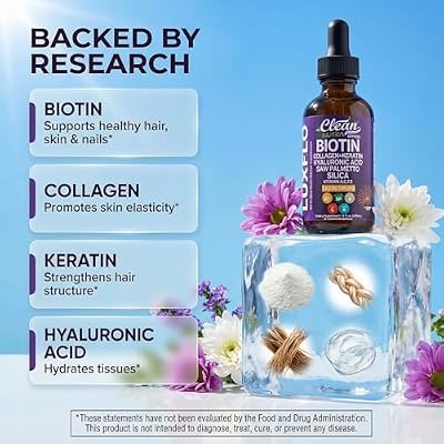Clean Nutraceuticals Liquid Biotin & Collagen Keratin Hyaluronic Acid ...