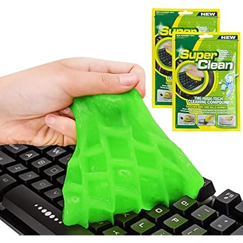 ULTRICS Keyboard Cleaner, (2 Pack) Dust Cleaning Gel Putty Slime, Dirt Remover Kit for PC Computer Laptop Car Interiors Air Vents Dashboard Camera Remote Control Mobile Phone Printer Electronics Cover