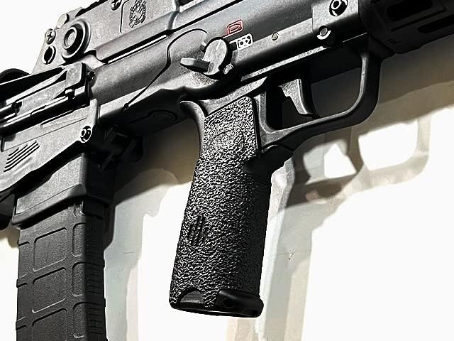 Miniatura 7 de Handleitgrips Cinta de agarre para pistola compatible con Springfield Armory Hellion, cinta de agarre de pistola de goma texturizada negra, fácil