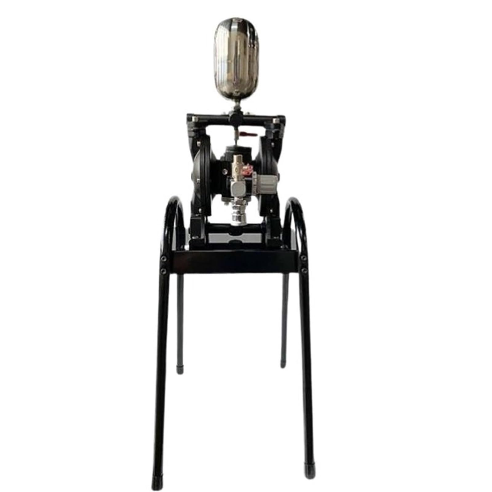 Amrttwy Black Diaphragm Pump, Diaphragm Pumps Pneumatic Pump For Latex Paint Spraying Automatic Gun Double High Flow, Aluminum Alloy(A-20)