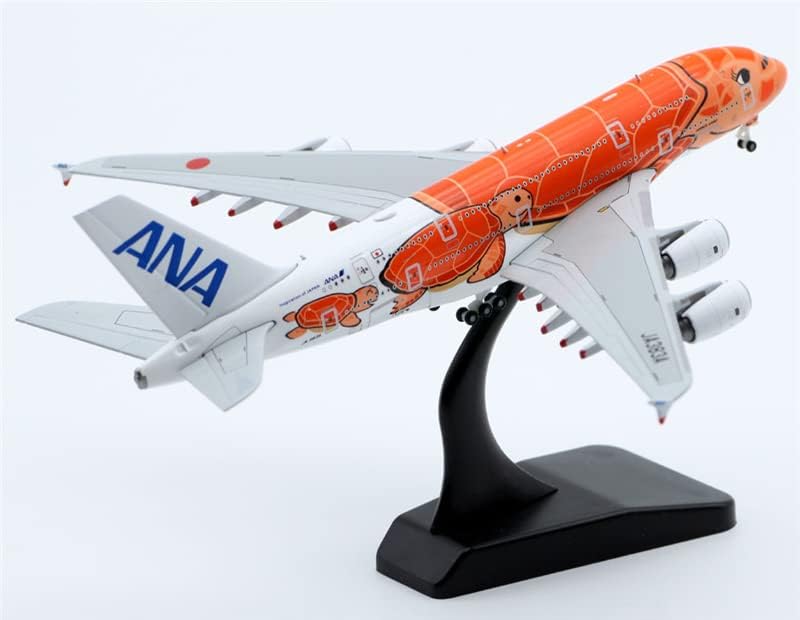 Miniatura 5 de JC Wings ANA Kala Airbus A380 JA383A Tortuga Naranja 1500 DIECAST modelo de avión preconstruido