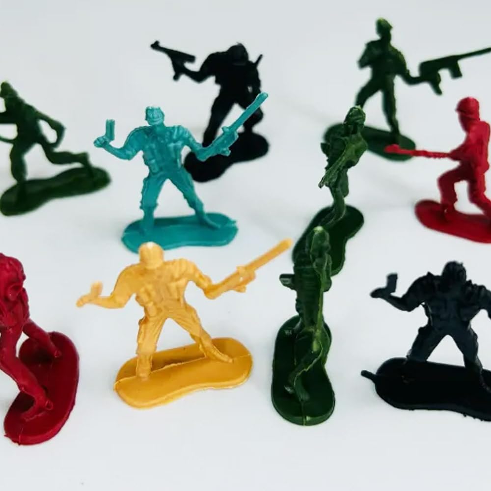 Navoys Military Toy Set - Special Forces Army Soldiers, Plastic Military Figures, Desert Terrain Palm Trees, Great Game for Children, Fun for Imaginative Play and Tactical Adventure