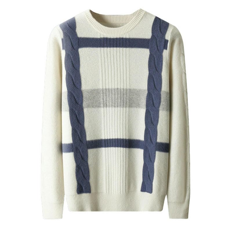 Pull tricot torsadé homme col rond ample idéal pour le quotidien - 5
