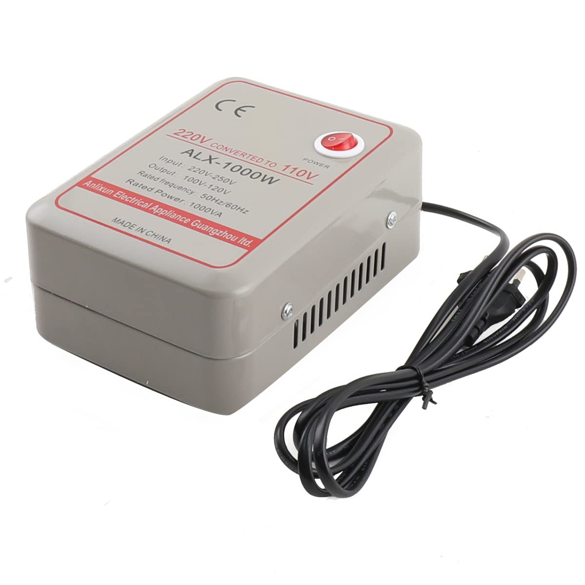 Trasformatore Step-down 1000VA 220V-250V a 100V-120V, Convertitore di Tensione Compatto con Protezioni Multiple per Viaggio e Dispositivi Elettronici