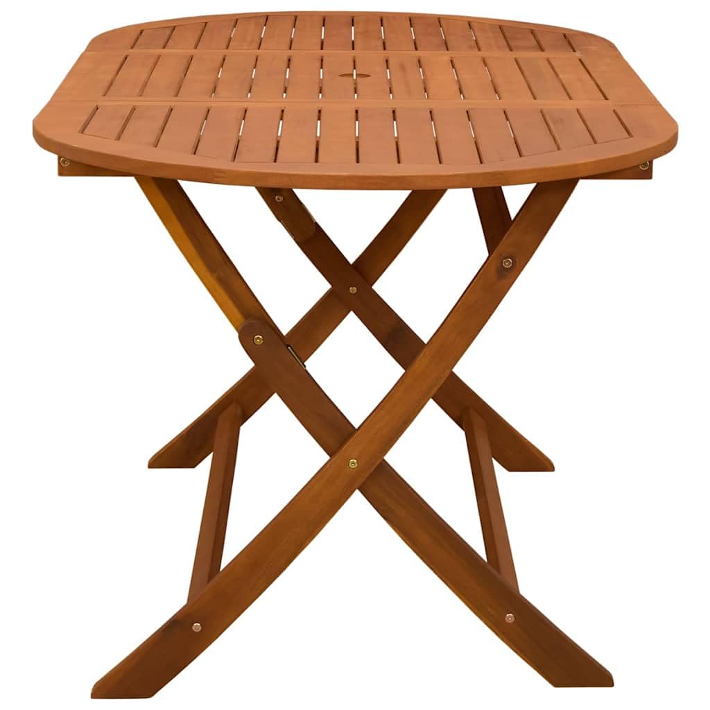 Składany stół ogrodowy z litego drewna eukaliptusowego 160 x 85 x 75 cm, zajmujący mało miejsca stół balkonowy i tarasowy na piknik, kemping, do ogrodu, na werandę i do jedzenia na świeżym