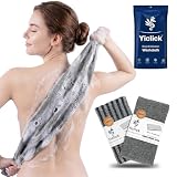 Yiclick Lot de 2 débarbouillettes exfoliantes – Gommage pour le corps, éponge de lavage en...